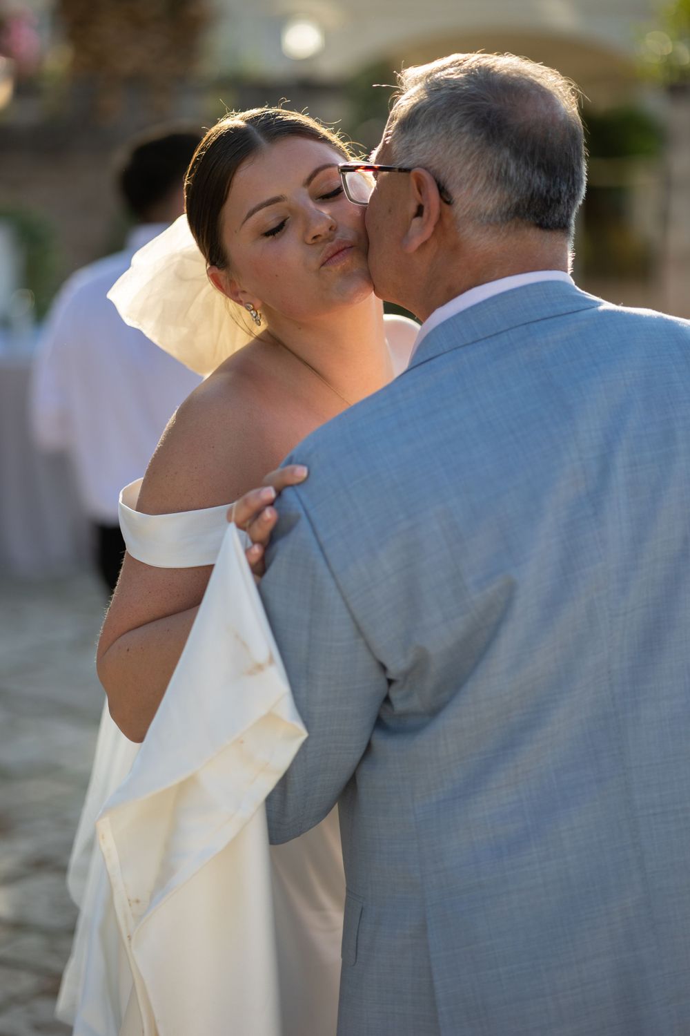 Bride with her father