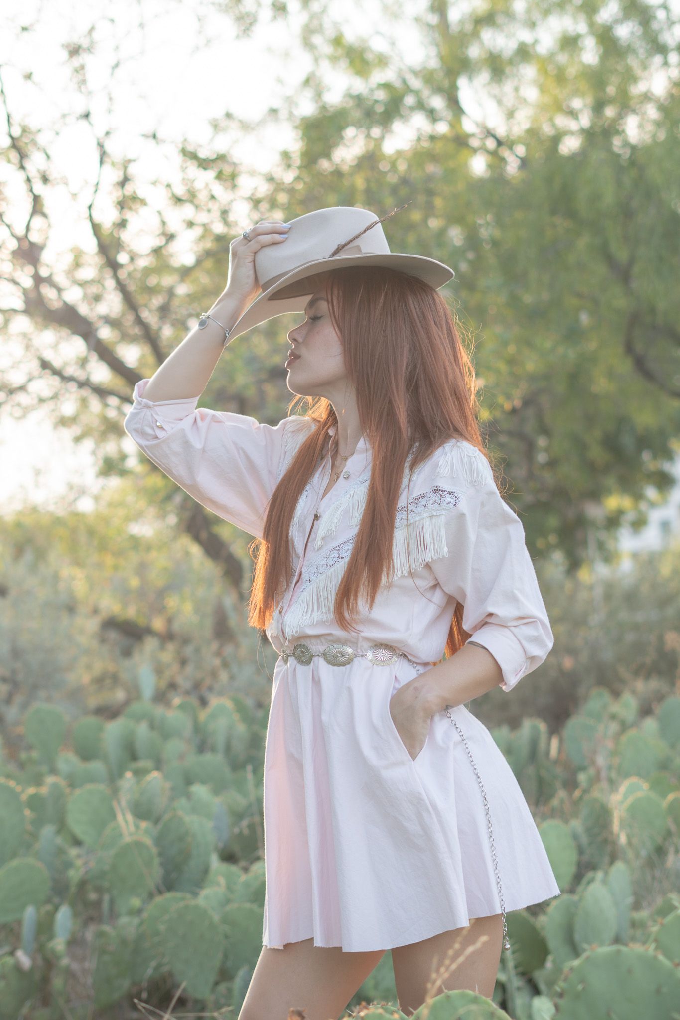 Alyssa S. Creative Texas portrait photographer. Vintage cowgirl in the Stockyards, Fort Worth Texas.