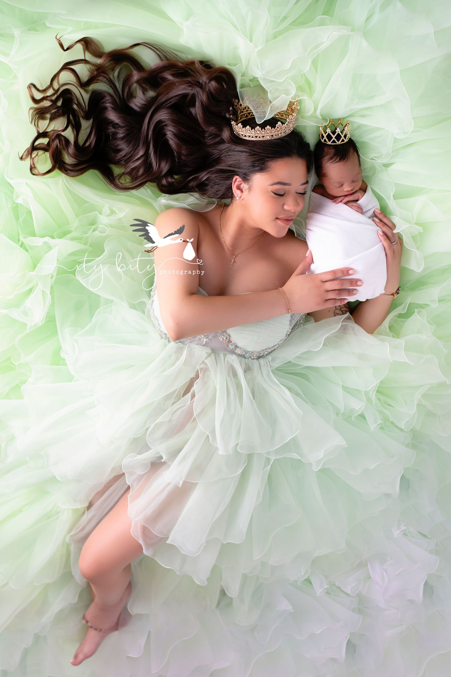 Princess Tiana Princess and the Frog Newborn Photographer Baby Photos