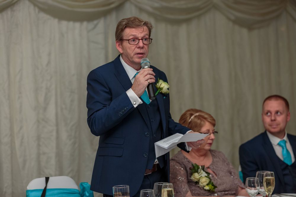father of the bride gives his wedding speech