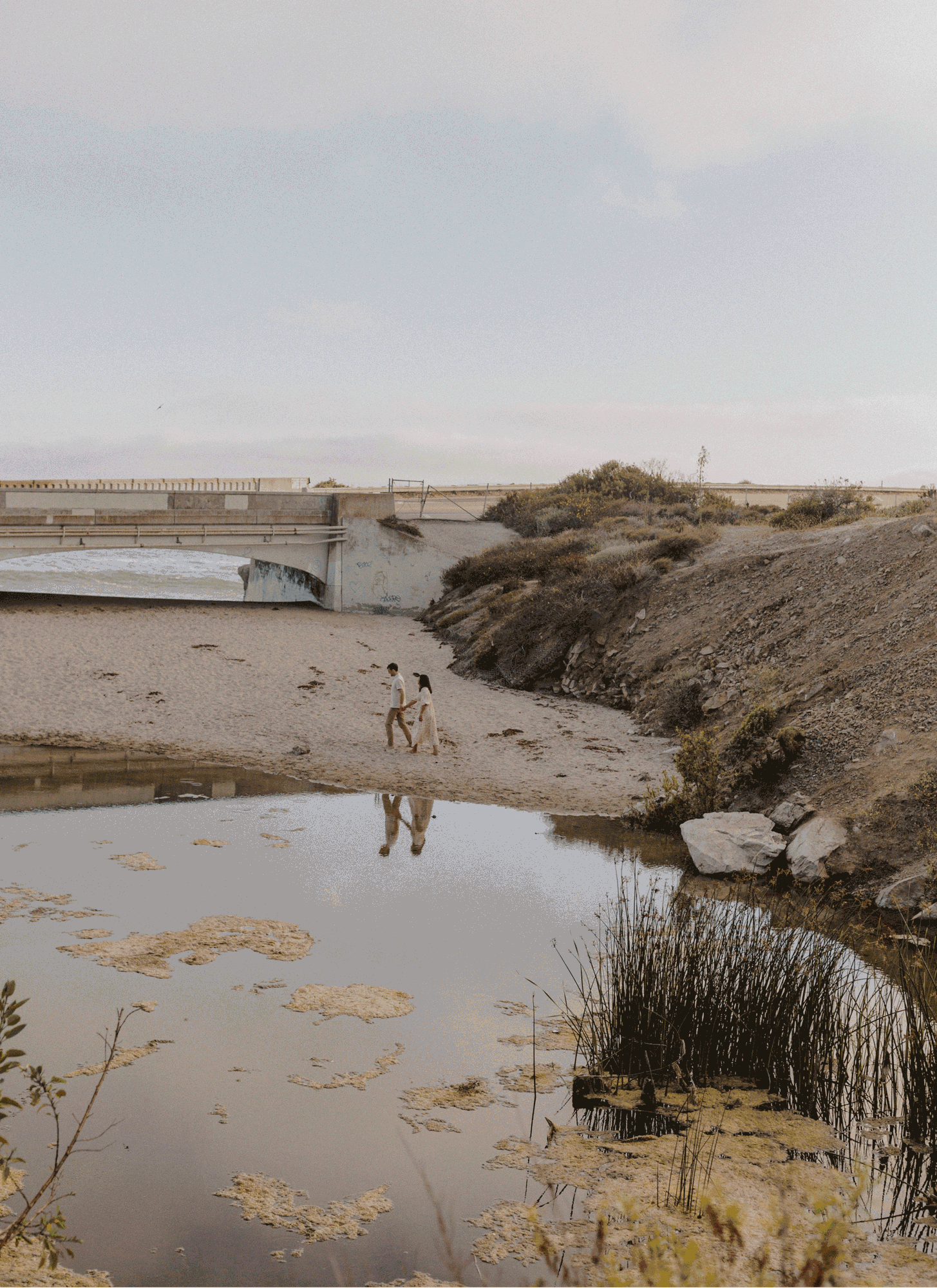 E. Noelle Photography couple engagement in the Los Angeles Malibu hills, moving image GIF of couple walking