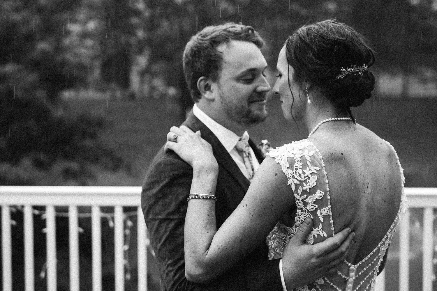 Rain on your wedding day has never been so sweet