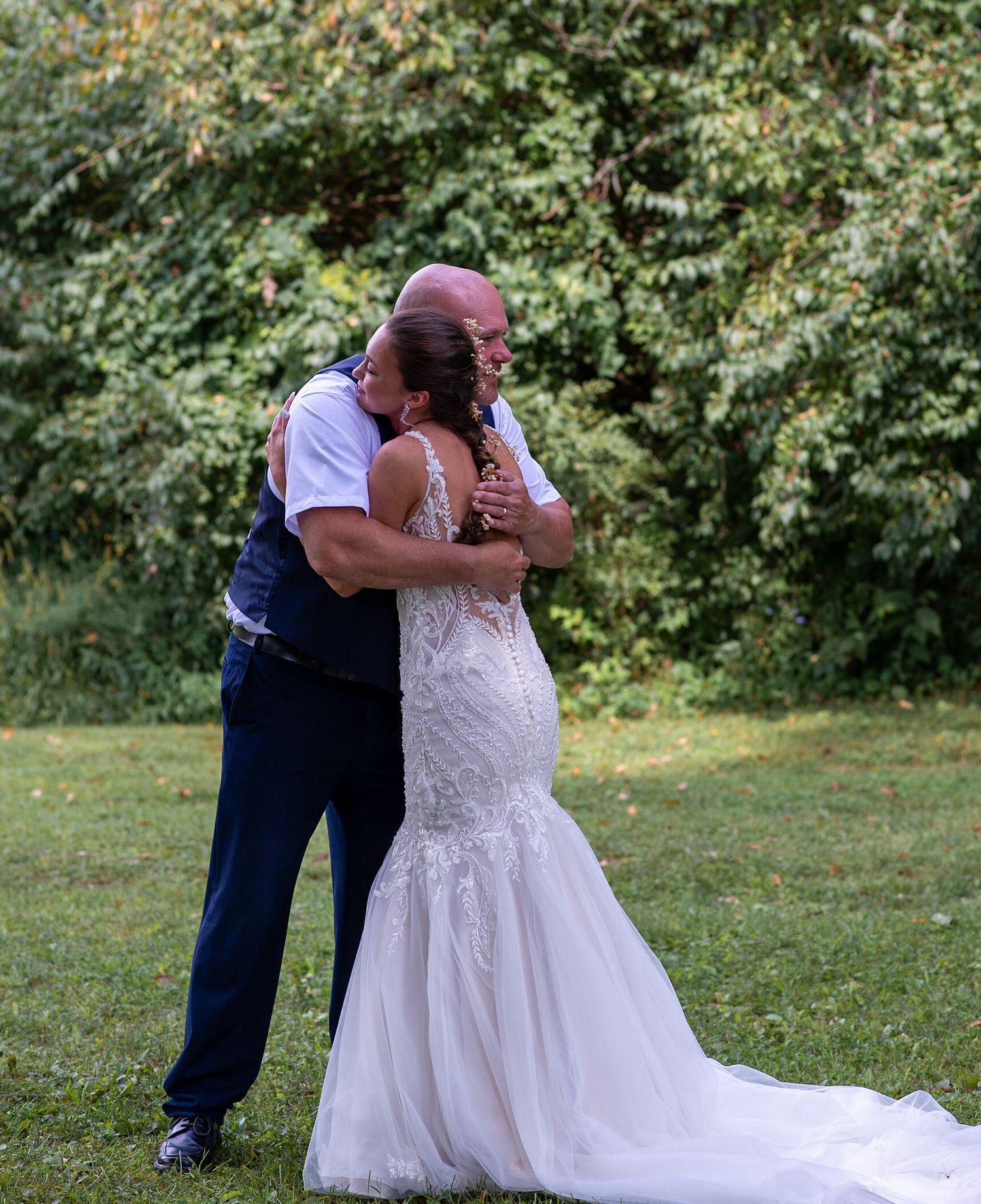 Dad getting that last hug in before the ceremony.