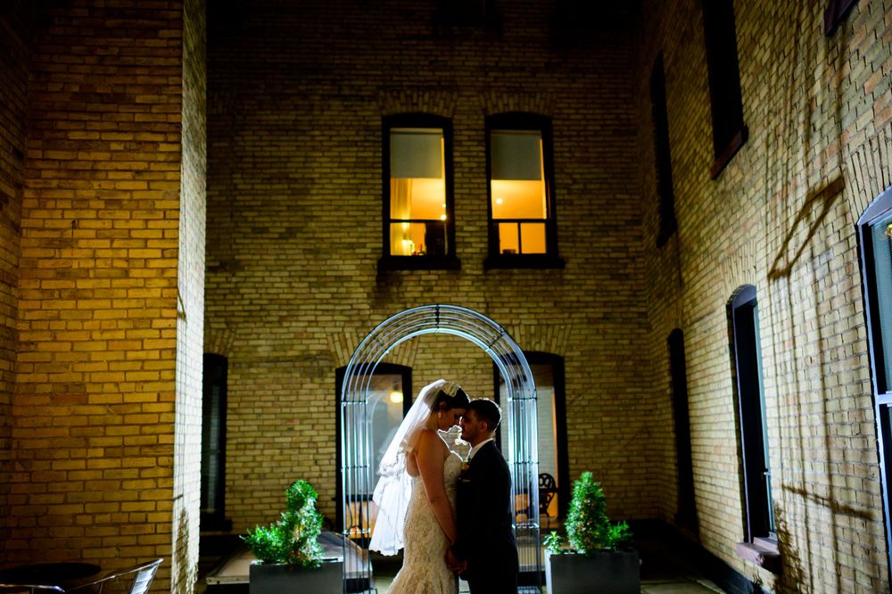 Kitchener Wedding Photography Walper Hotel Courtyard Night Shot Spirits Intrigued Photography 2022