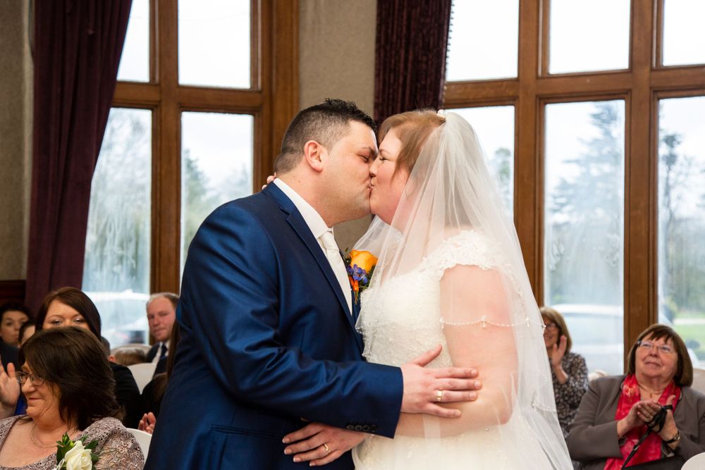 Bride and groom at Shendish Manor Hotel