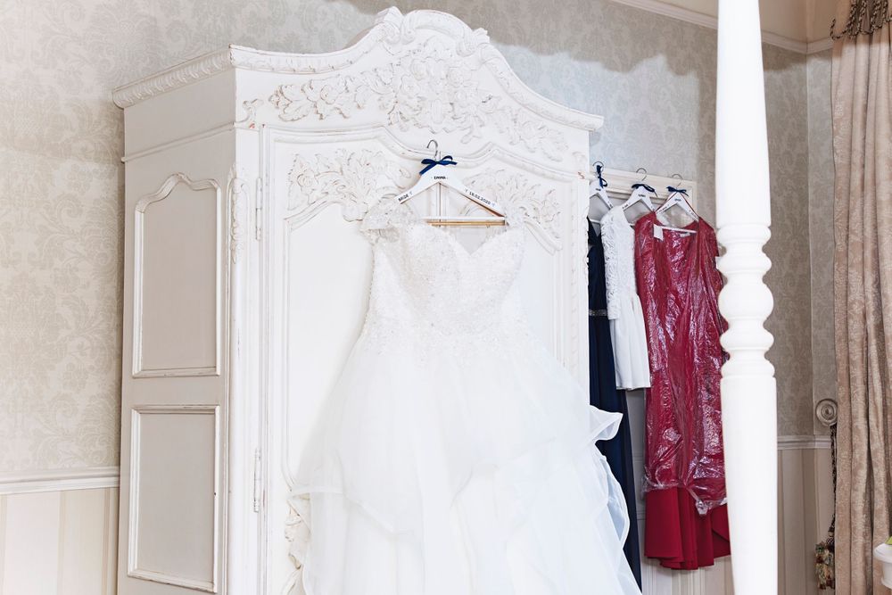 Wedding dress photo at Shendish Manor Hotel