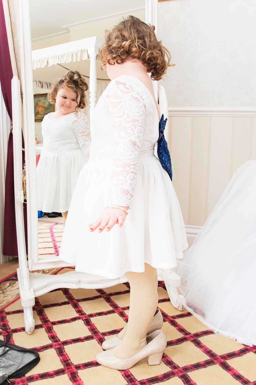 Flower girl photo at Shendish Manor Hotel