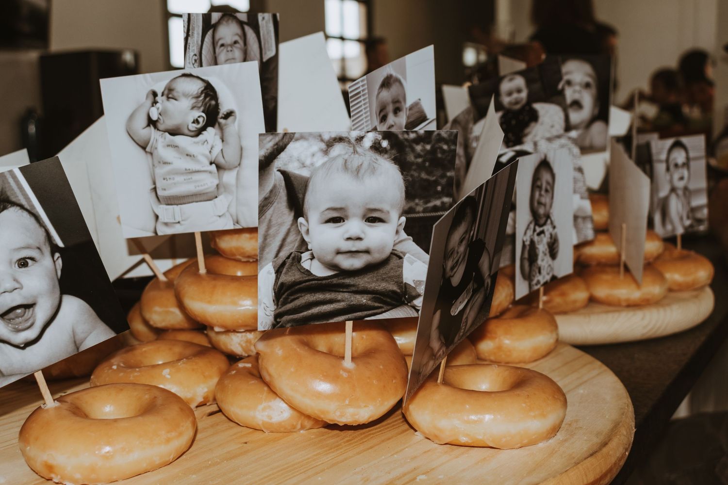 Babys birthday with donuts