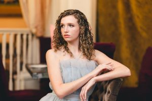 High school senior in sophisticated pose