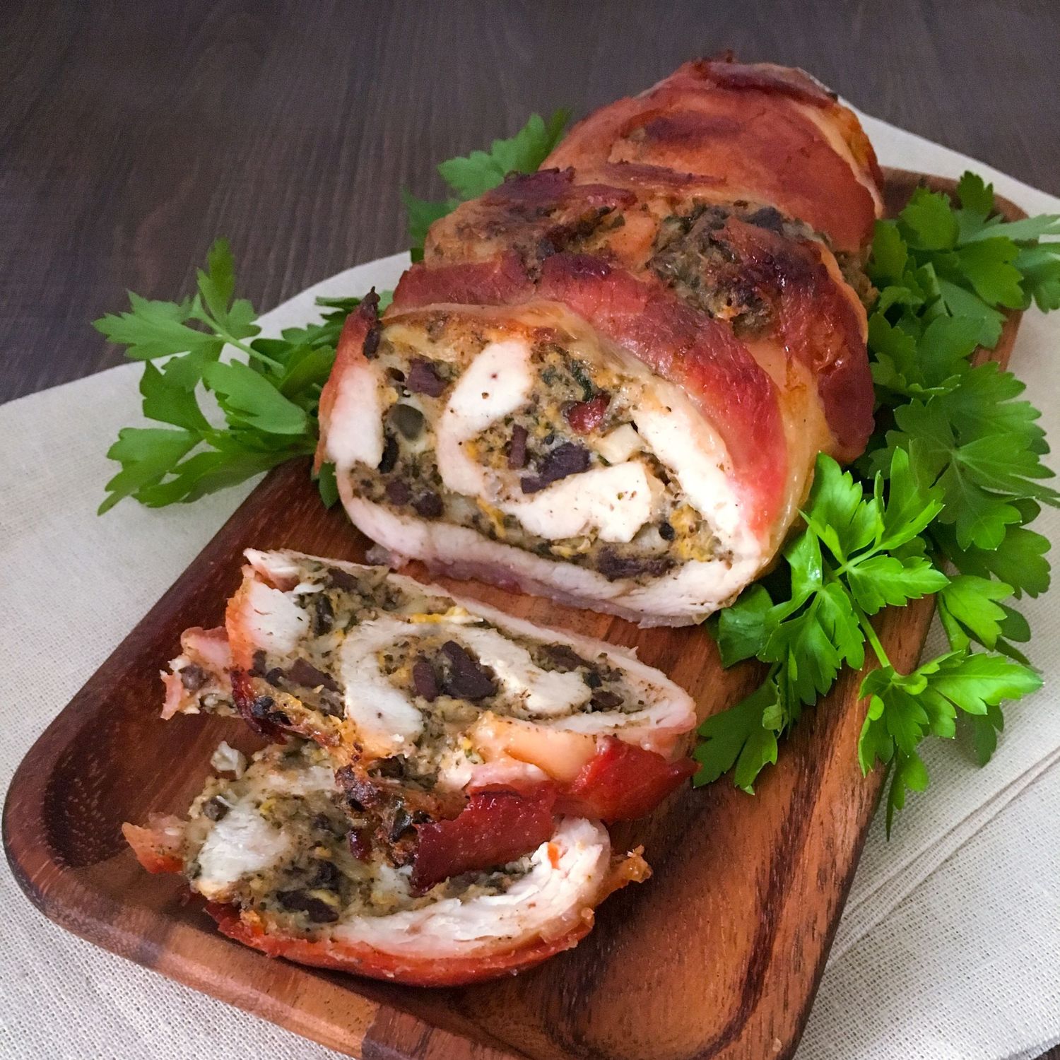 Bacon-Wrapped Stuffed Turkey Roll - Photo by © Reka Csulak