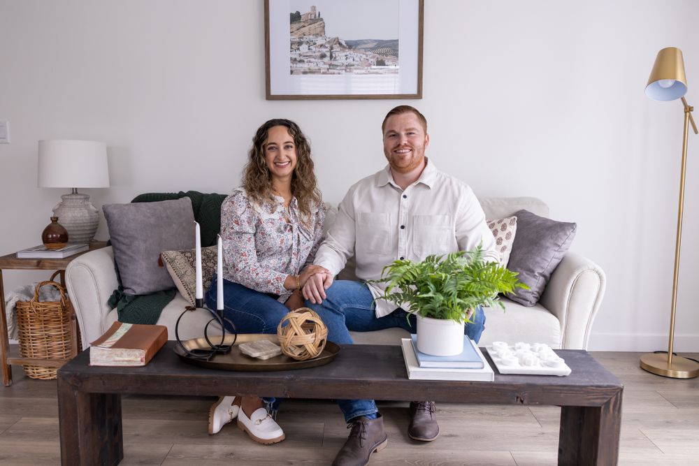 Fairspring Designs an Interior Designer in Maple Valley, WA lifestyle personal branding photos husband wife on couch