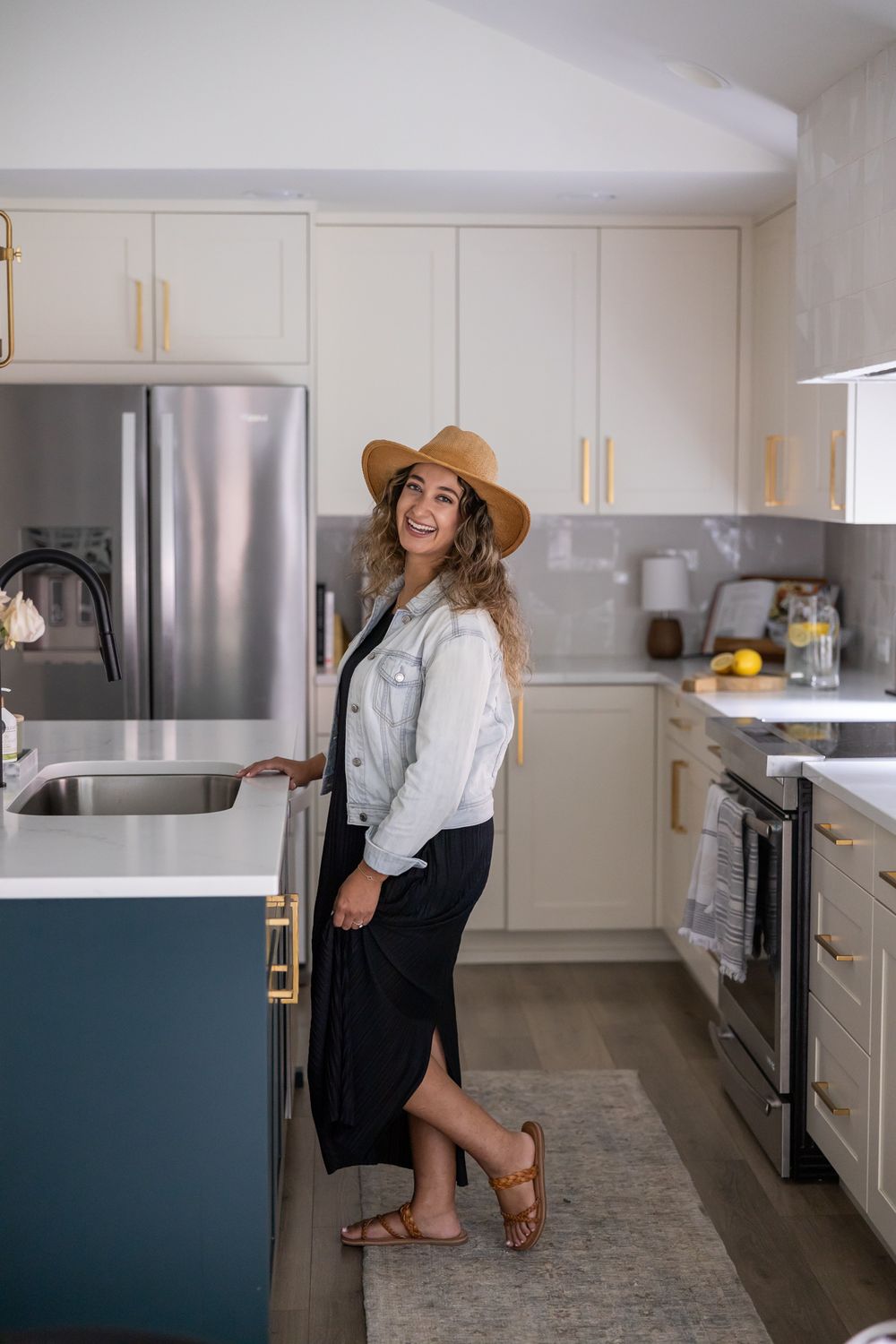 Fairspring Designs an Interior Designer in Maple Valley, WA lifestyle personal branding photos woman in kitchen