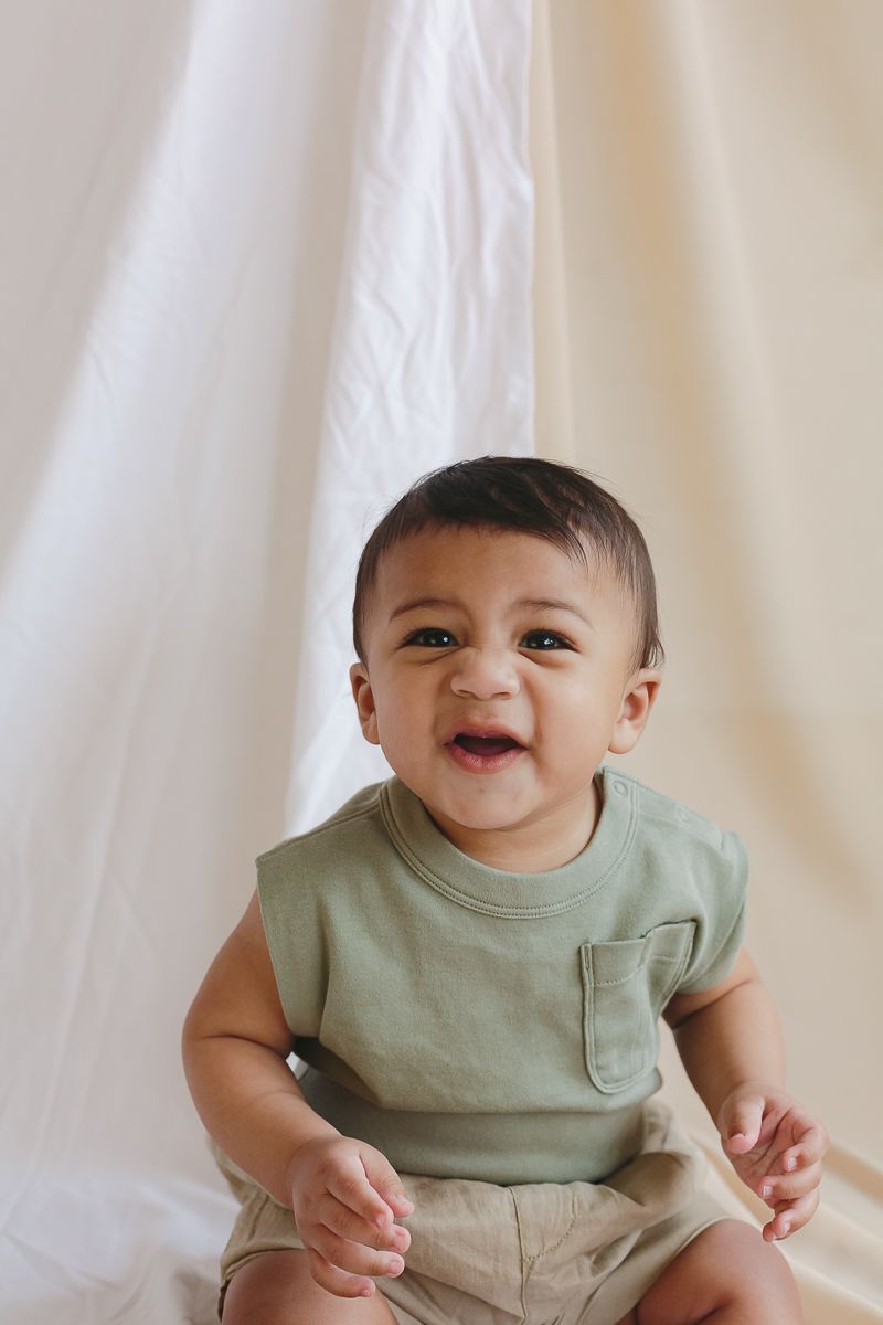 Baby Boy's Joy: Close-Up Smile - Paula Ortiz NYC Studio Session