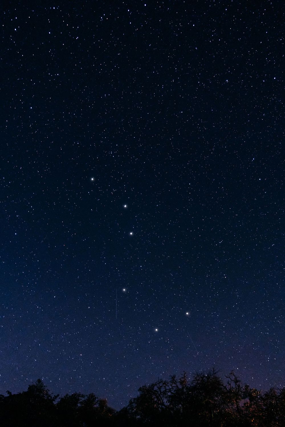 Night sky scene of the Big Dipper