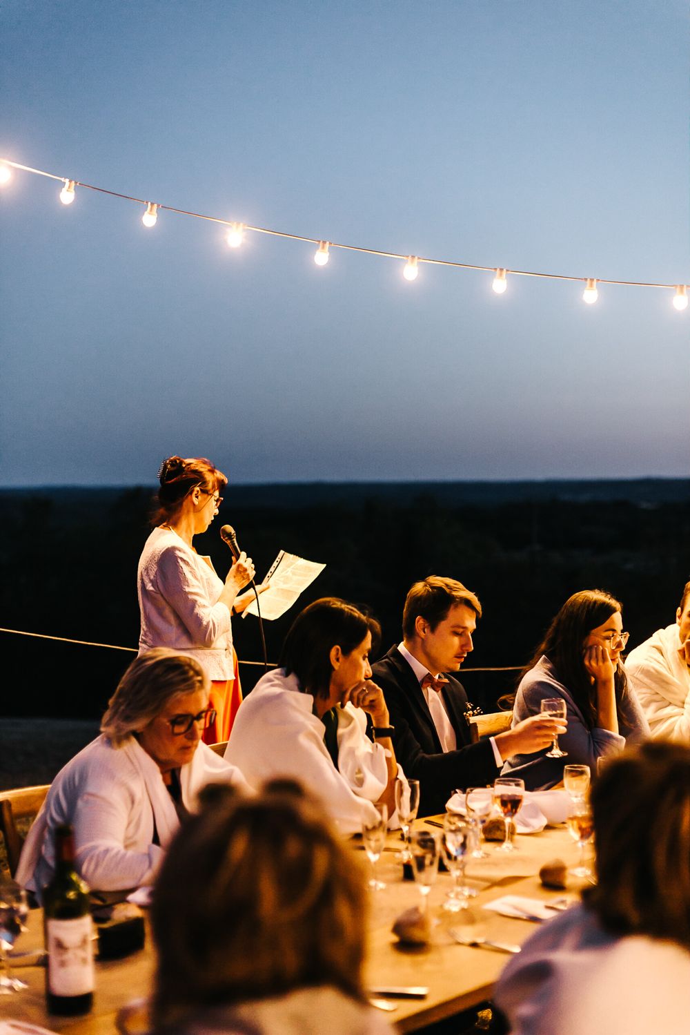 discours nuit mariage guirlande