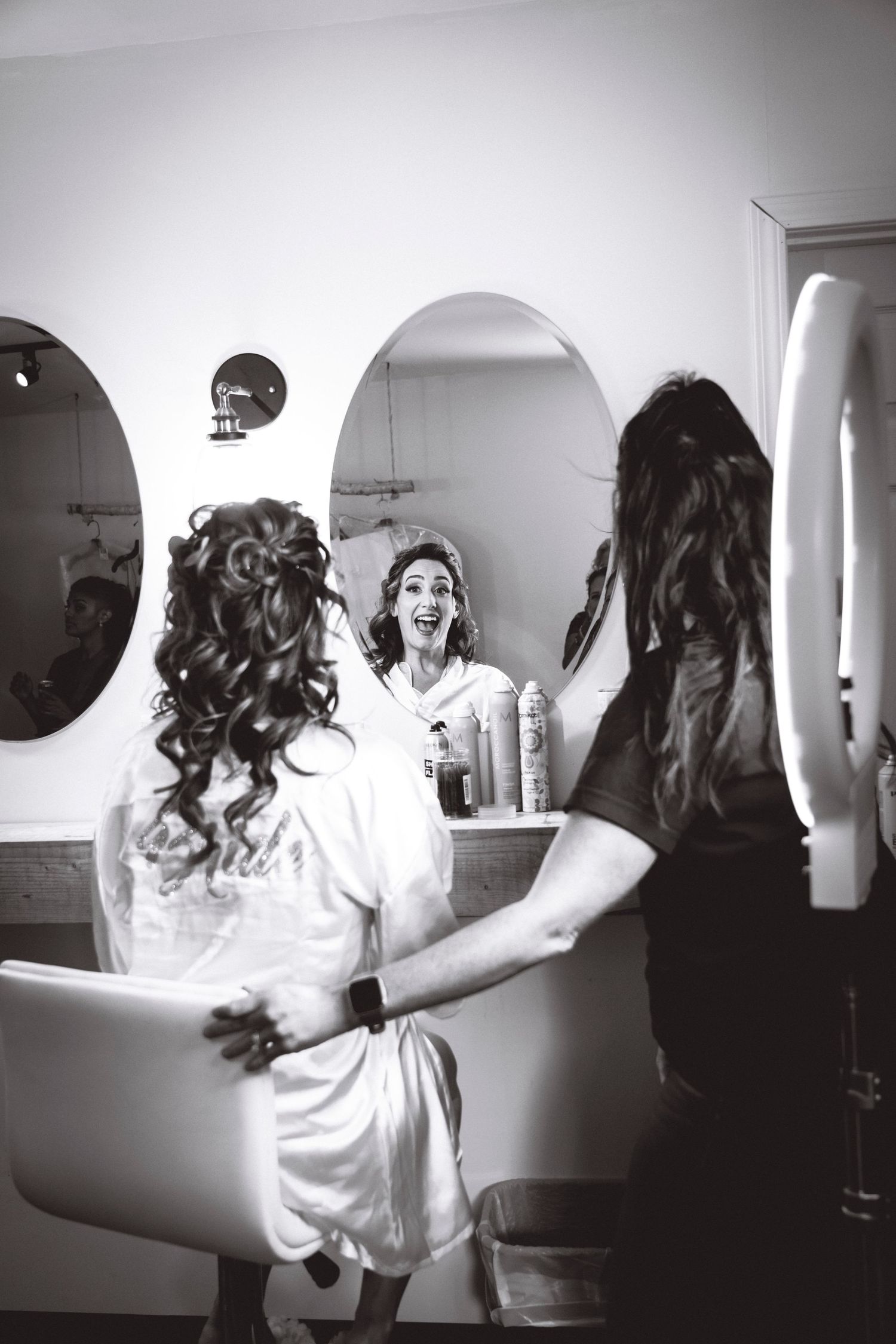 Bride getting ready - Blue Heron Barn Kalamazoo Wedding Venue - Photographer and Videographer Almost Fantasy