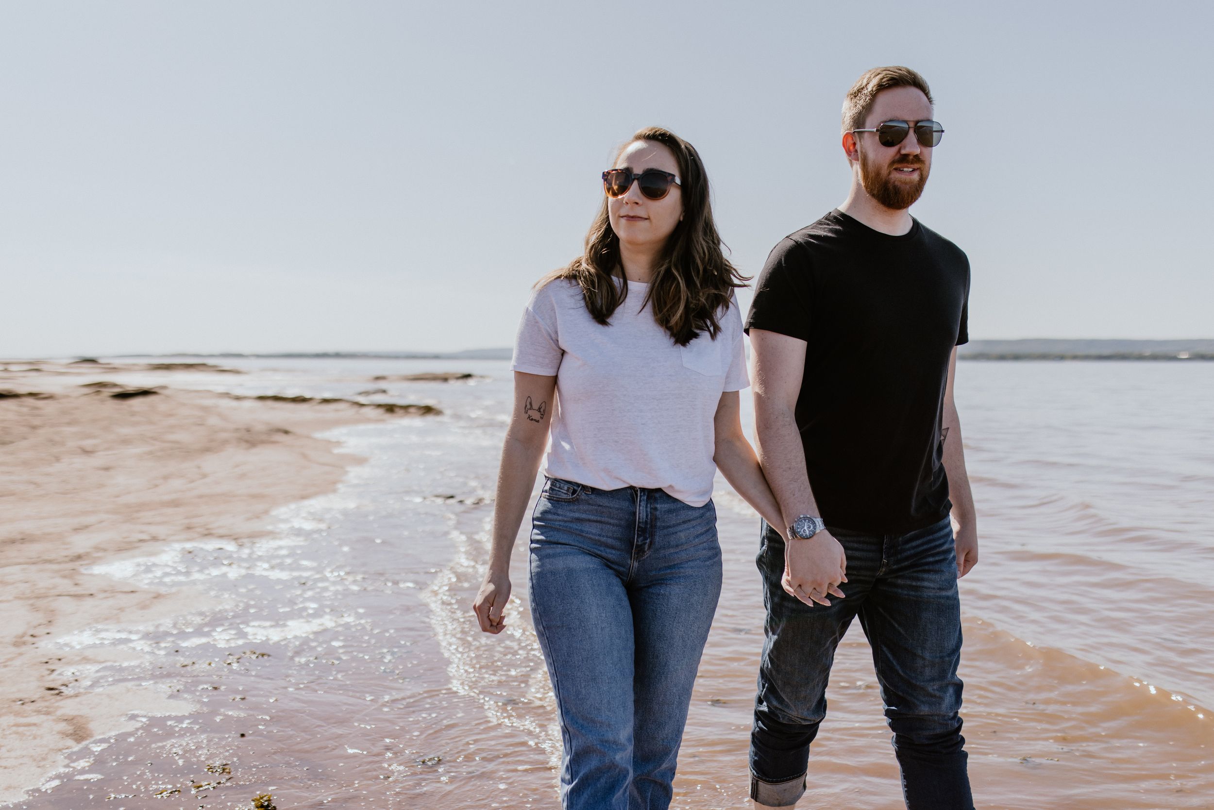 Couples session at Evangeline Beach, Annapolis Valley, Nova Scotia Canada