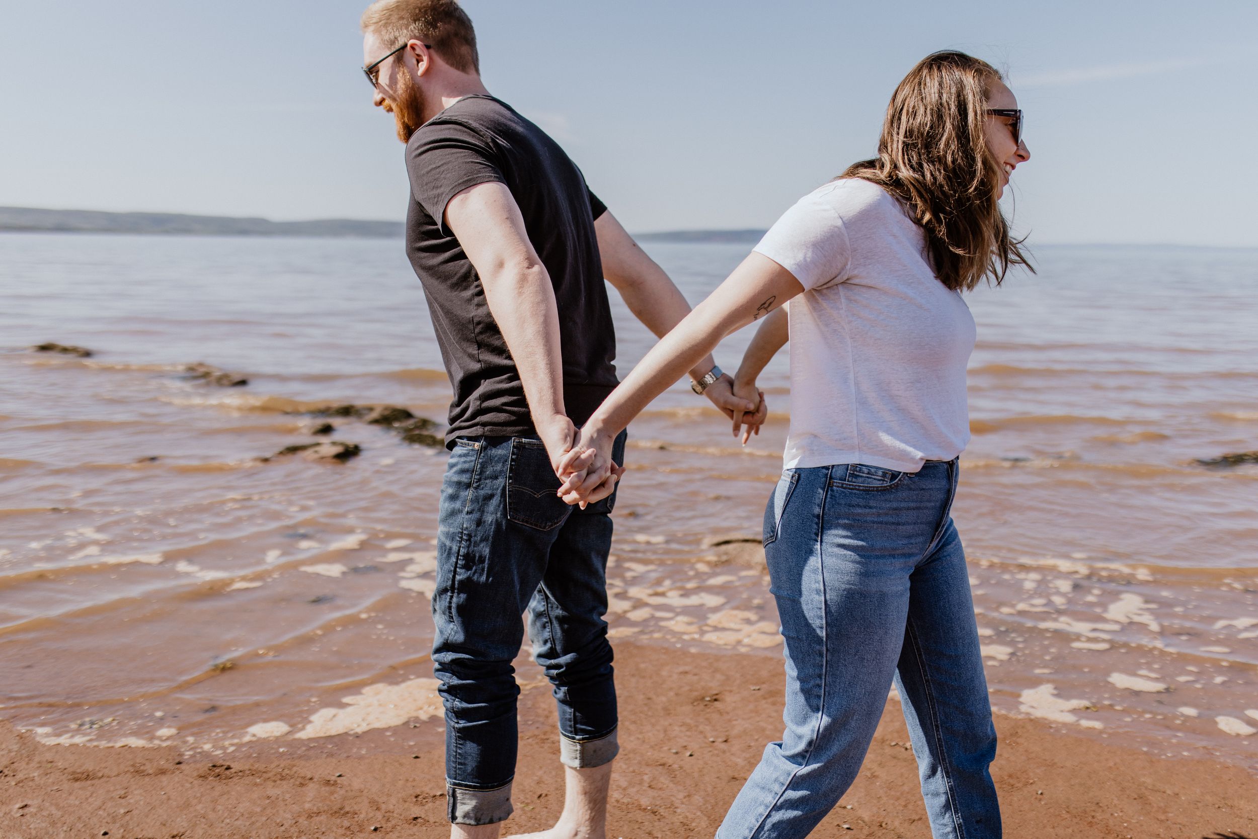 Couples session at Evangeline Beach, Annapolis Valley, Nova Scotia Canada