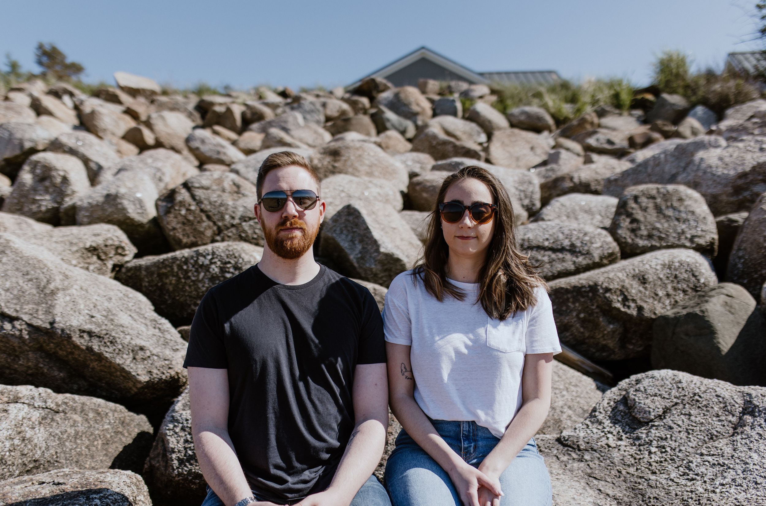 Couples session at Evangeline Beach, Annapolis Valley, Nova Scotia Canada