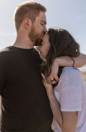 Beach couples session at Evangeline Beach, Annapolis Valley, Nova Scotia Canada