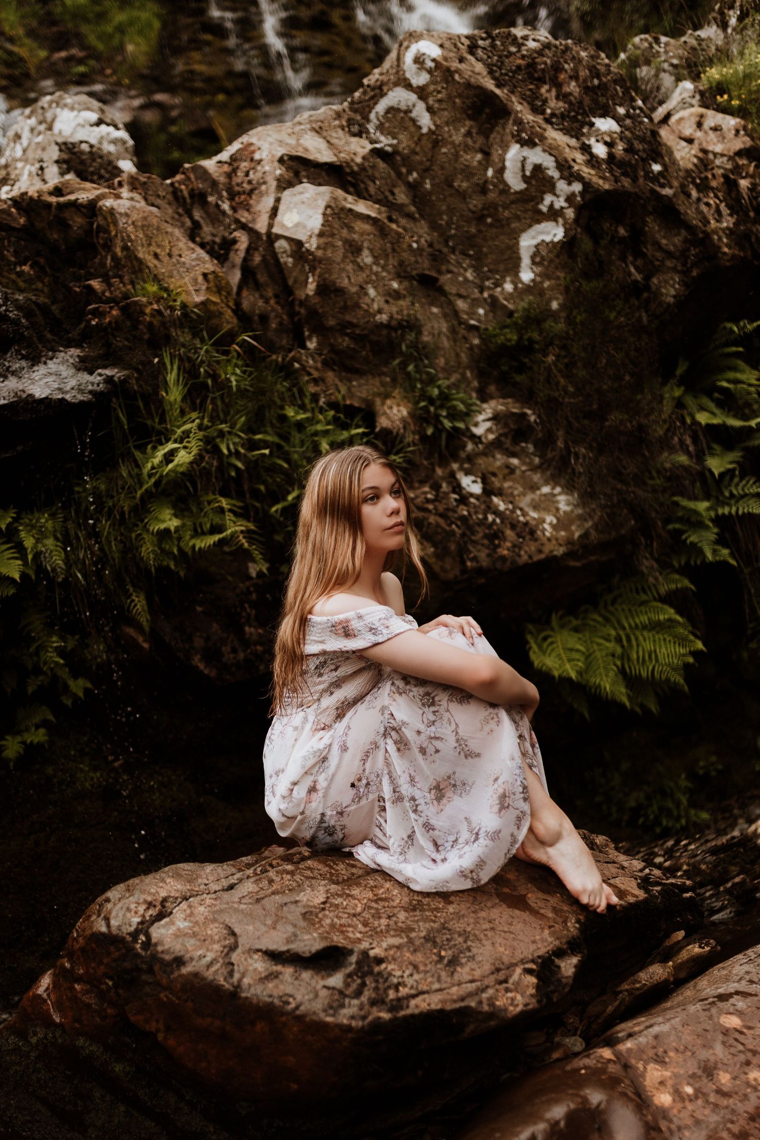 Waterfall empowerment photoshoot