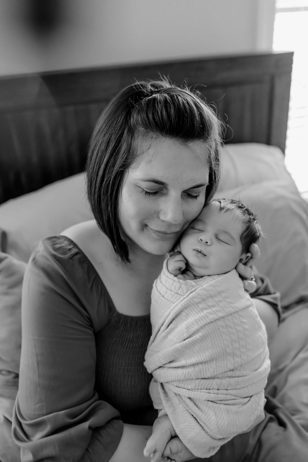 Lifestyle baby photography in Denver NC with earthy tones