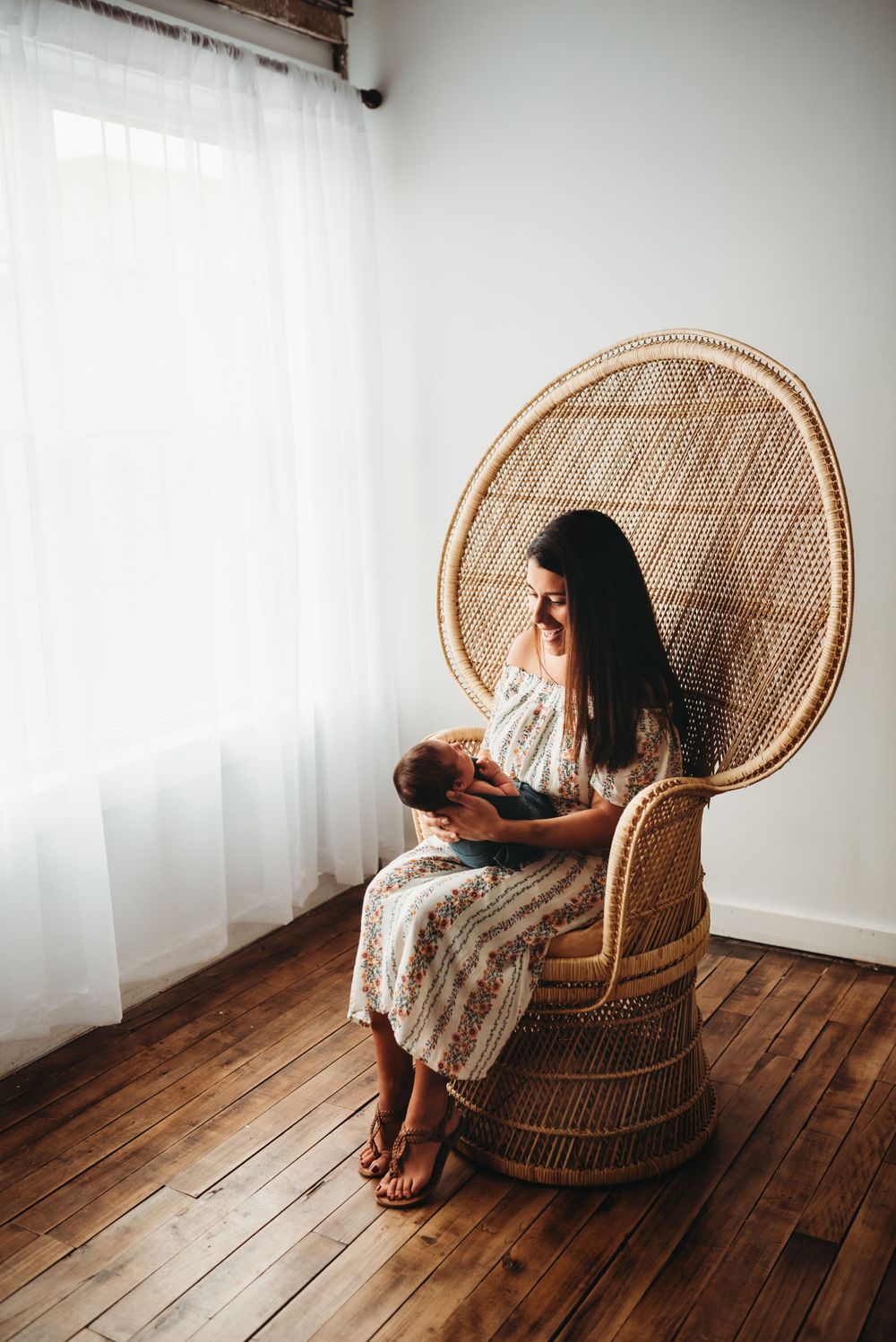 mama and baby newborn photography