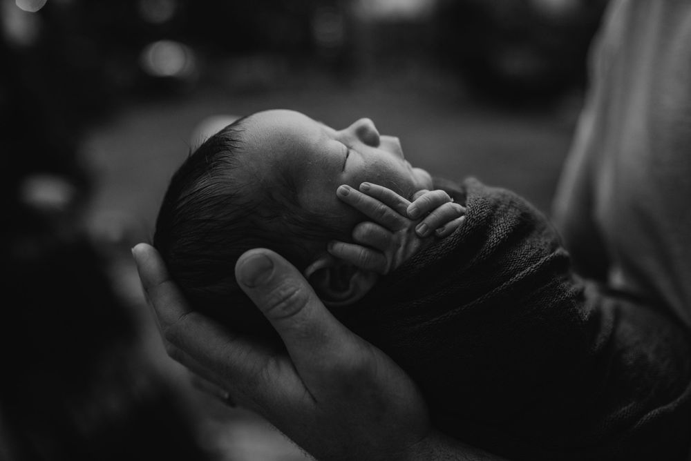backlit newborn
