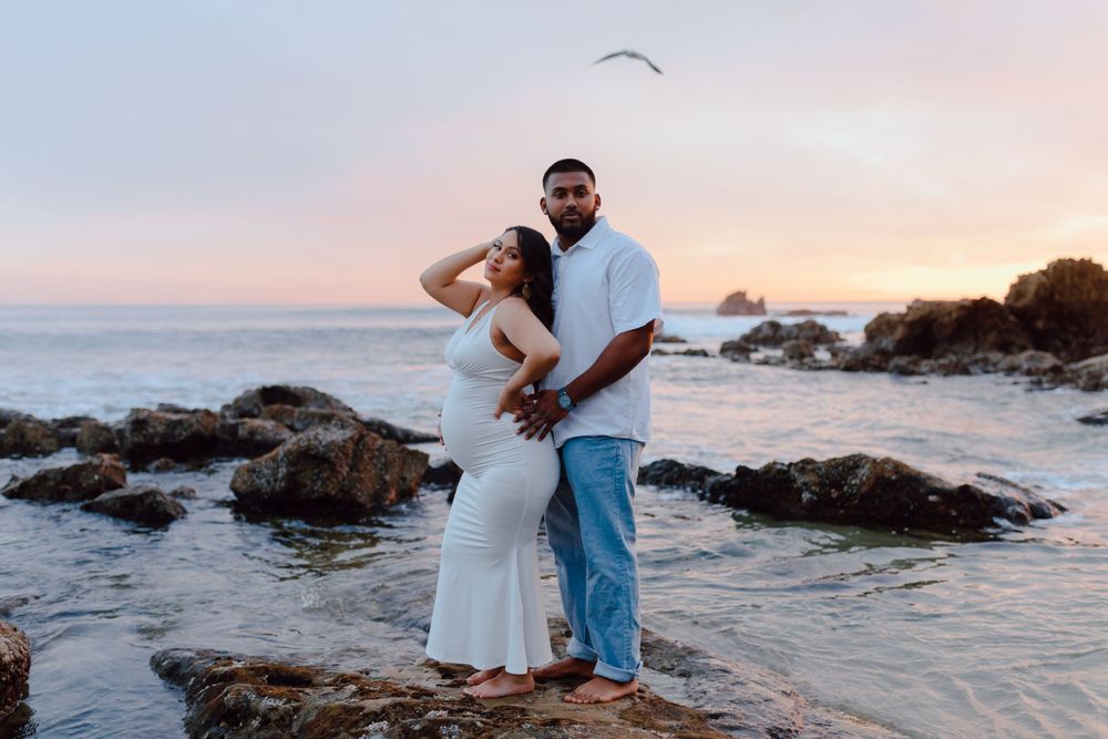 Bay Area maternity Photographer. maternity photos along the beach at sunset.