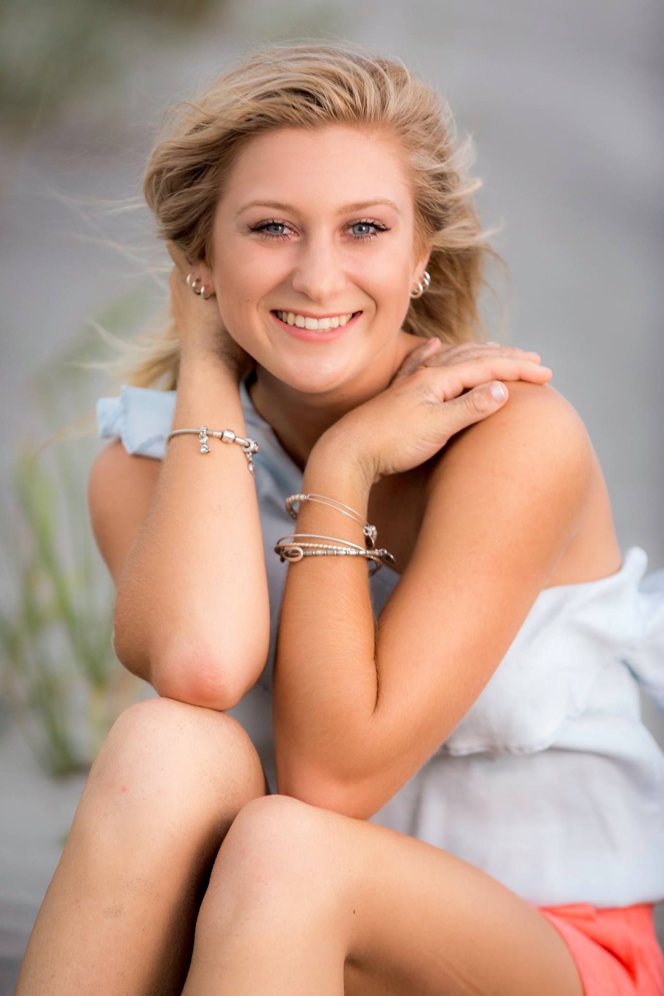 Senior portrait on beach