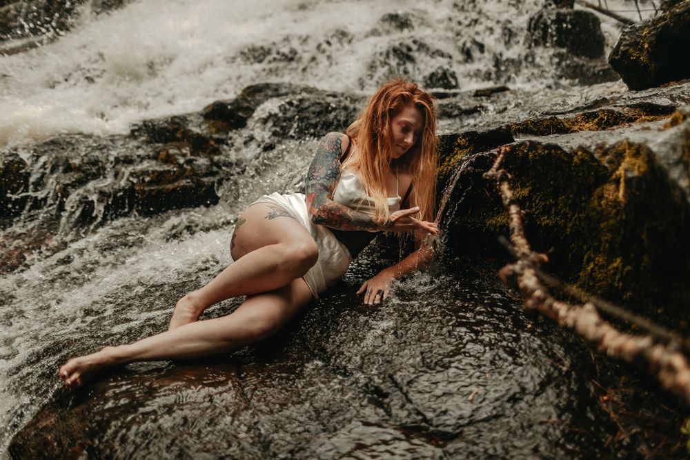 Boudoir Photographer Empowering Women in Upstate NY Albany Golden hour glens falls adventure portrait