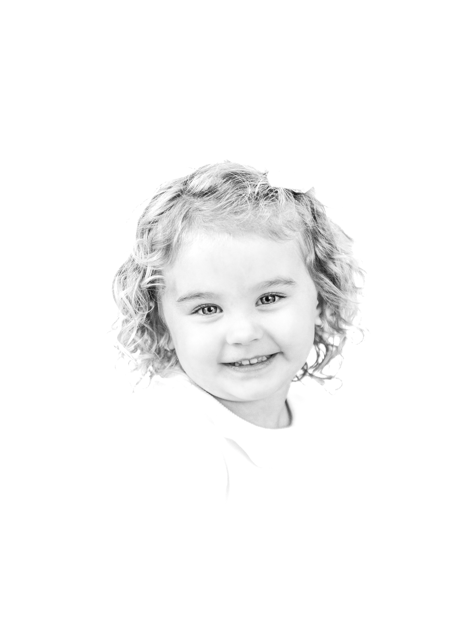 black and white heirloom child portrait