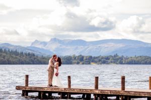 Lake District Wedding Photographer: Bride and Groom at Miller Ground