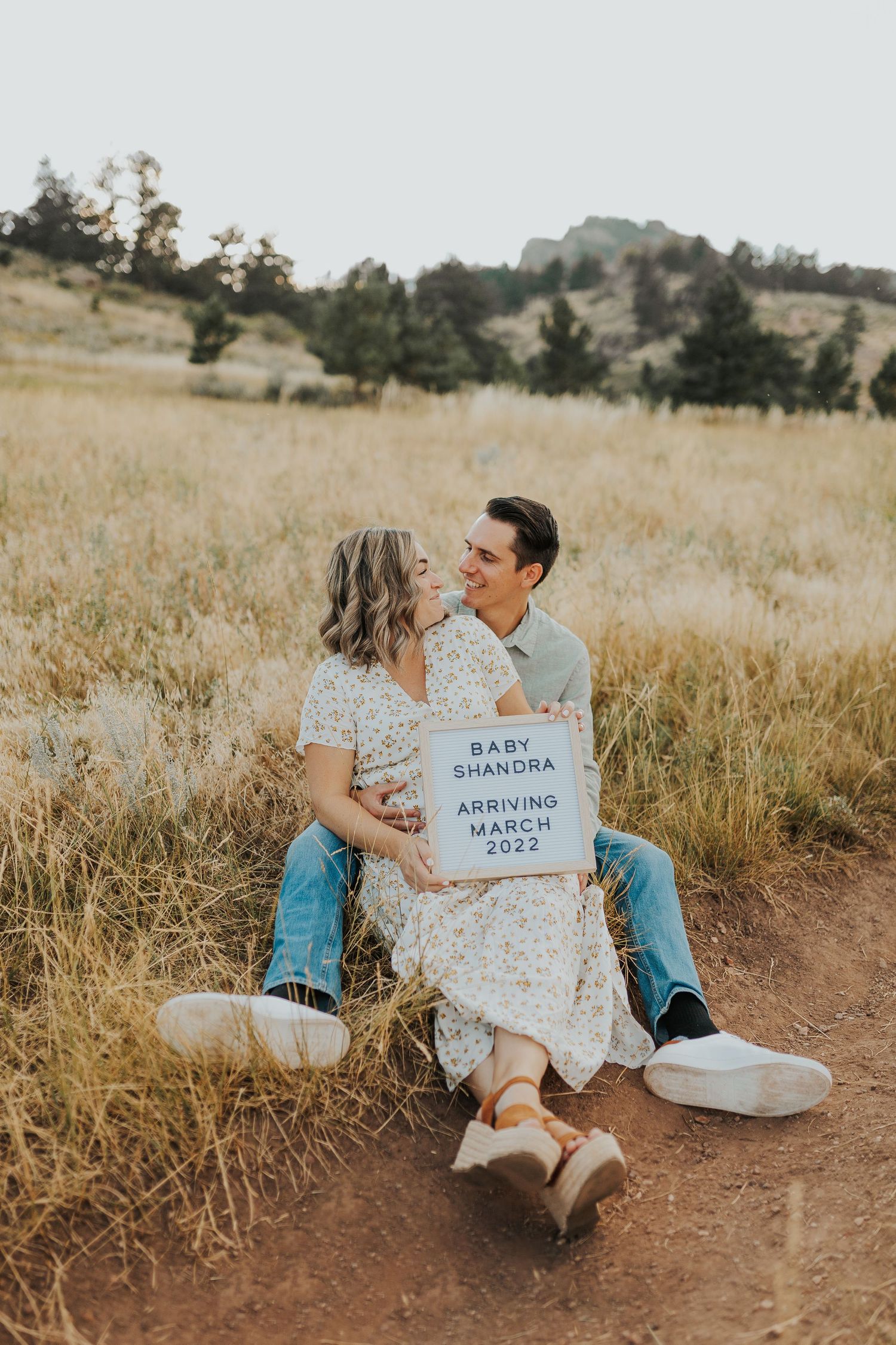 Baby announcement photo shoot.