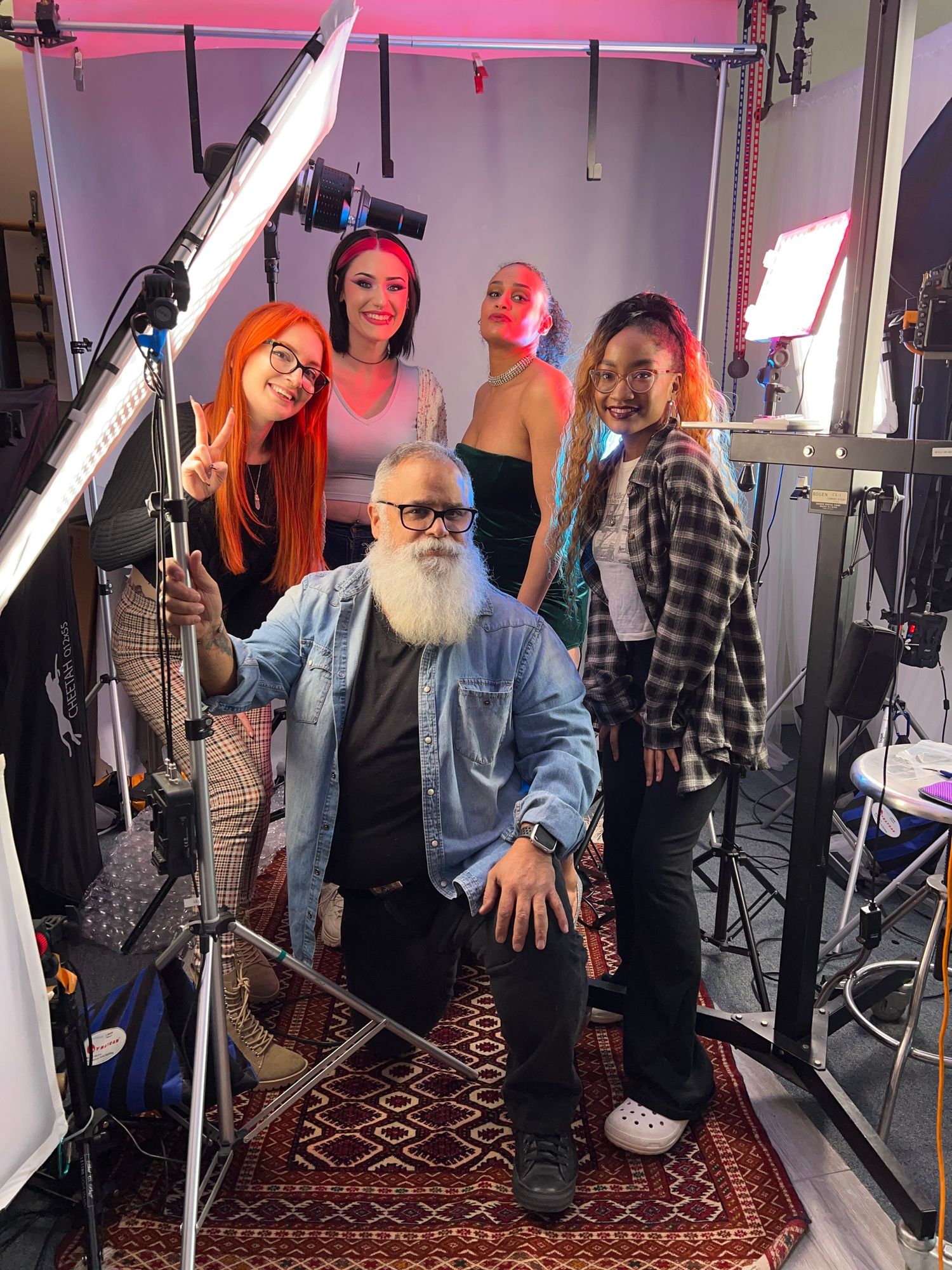 Informal team photo after a boudoir photo session.