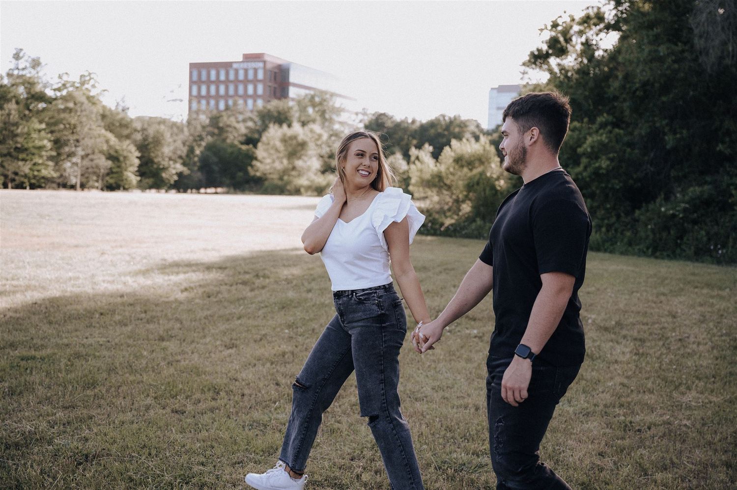 engagement photography session in The Woodlands, Tx