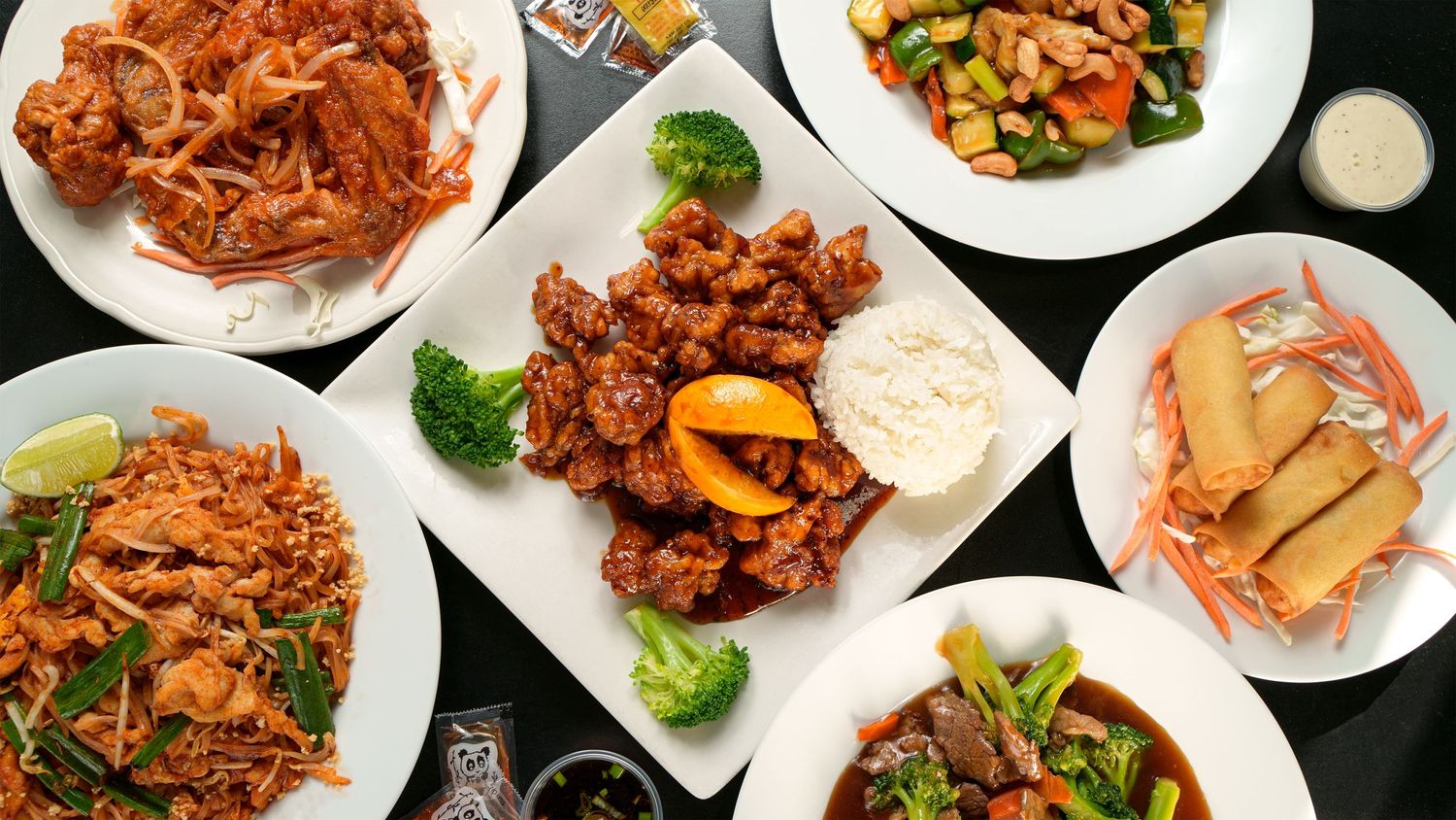 Asian street food hero overhead
