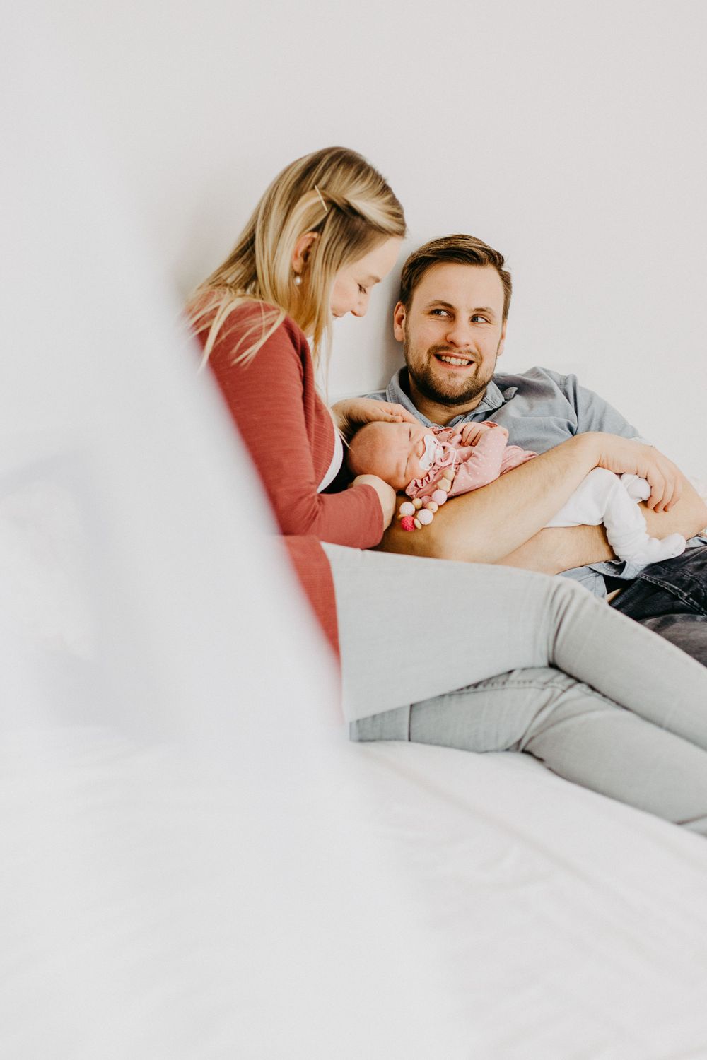 Familienshooting im Schlafzimmer