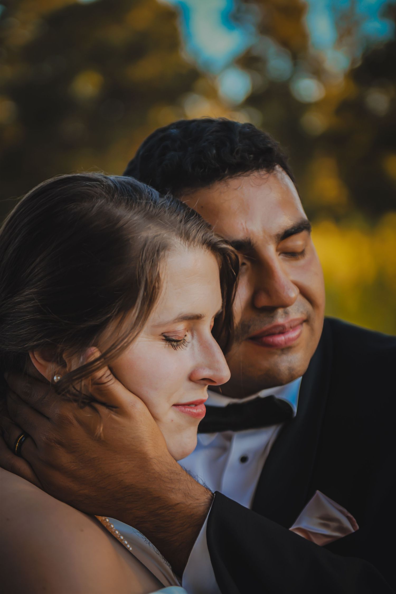 Soft Smile Bride and Groom Wedding Outdoor