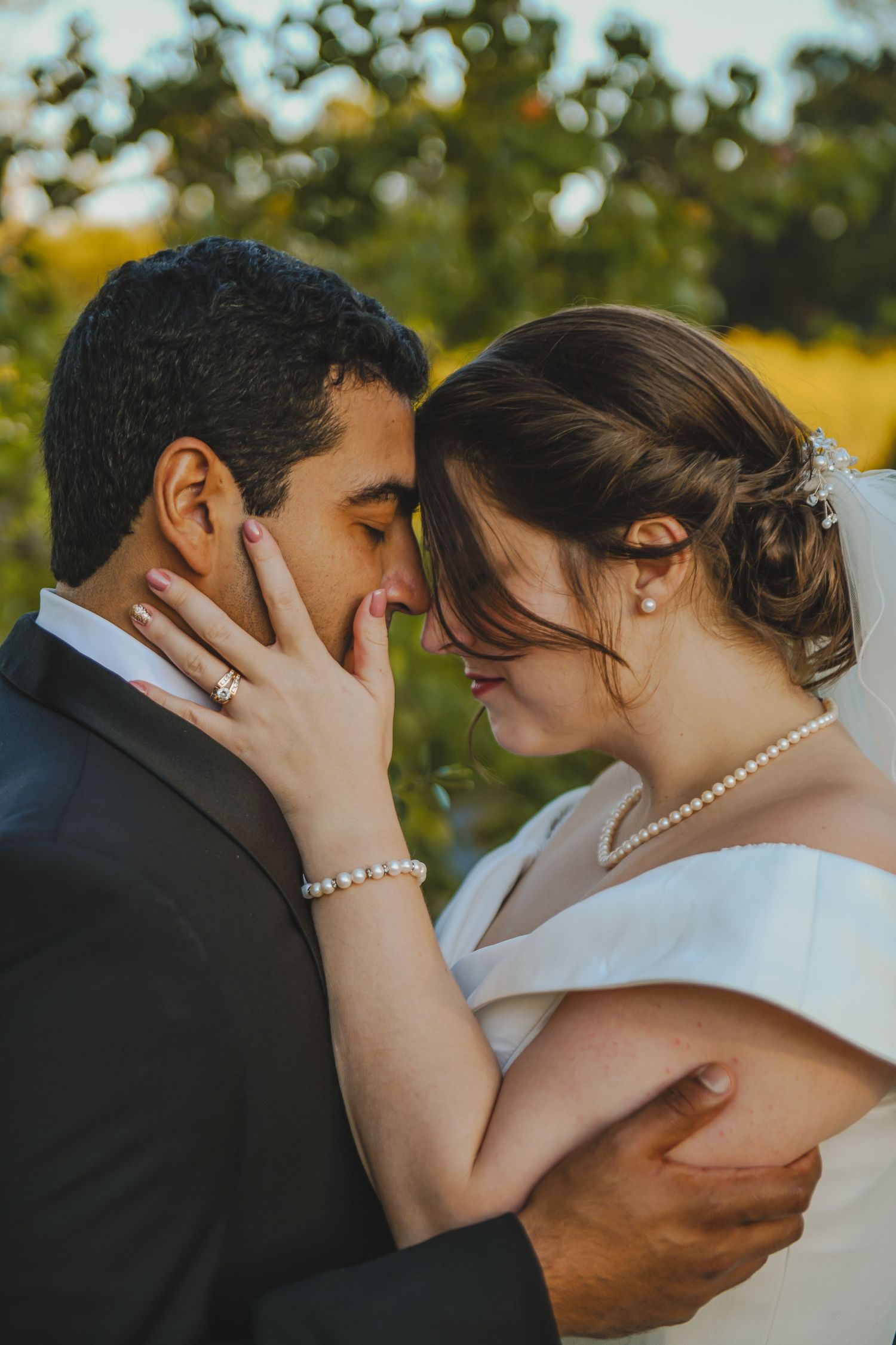Bride and Groom Outdoor Wedding