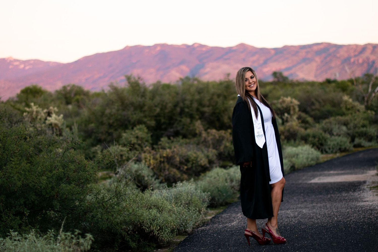 With Mountain views and desert trails, Case park is a great location for Tucson East Photoshoots.