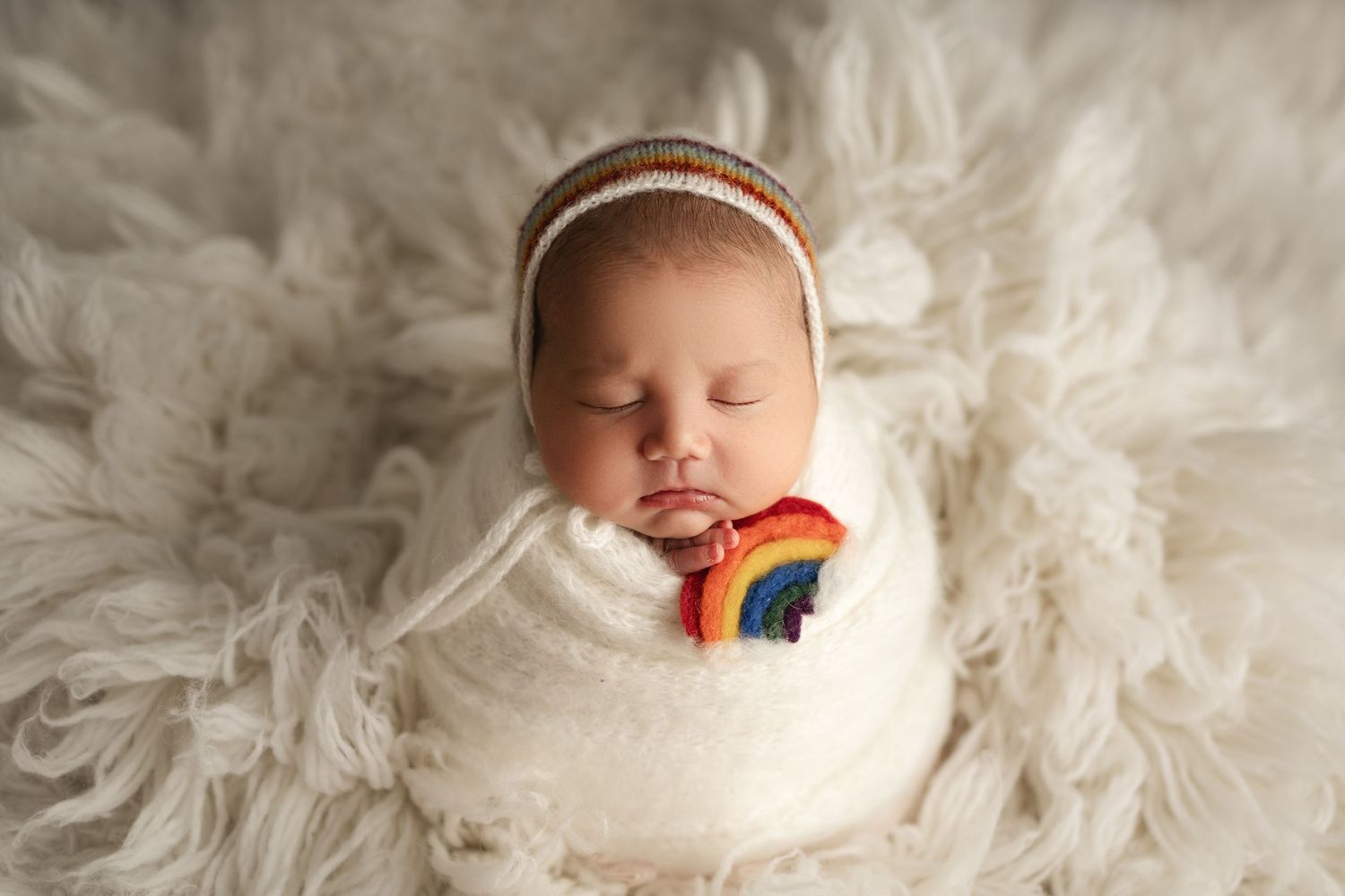 rainbow newborn photos