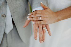 A close up shot of wedding ring