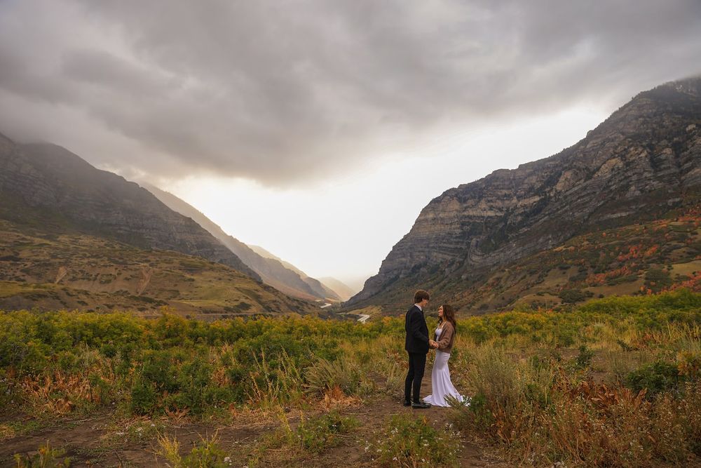 beautiful elopement in provo canyon