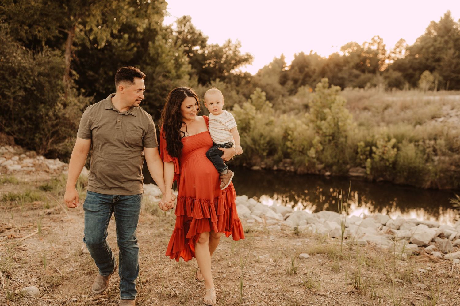 walking with baby bump maternity photography