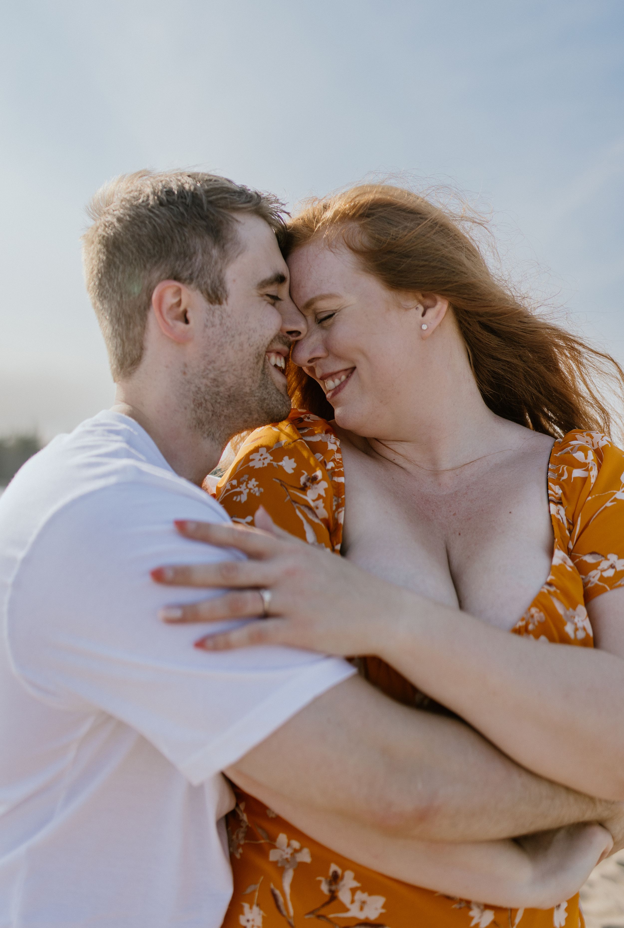 Summer engagement session at Lawrencetown Beach Provincial Park outside of Halifax, Nova Scotia