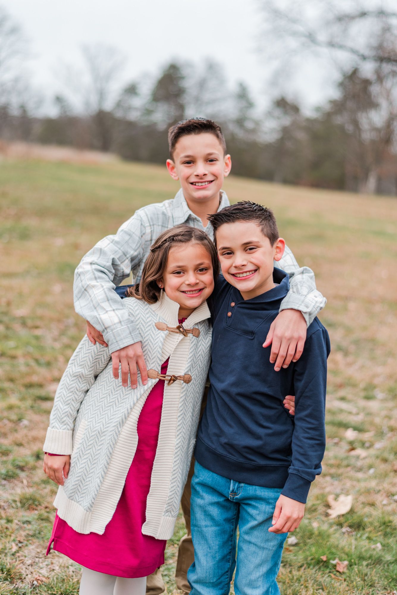 Family session with siblings at North Park, Pittsburgh, Pennsylvania