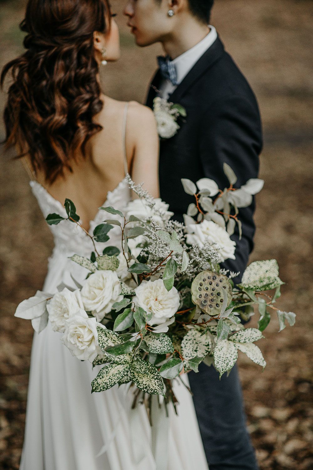 Couple during an intimate wedding in Tokyo