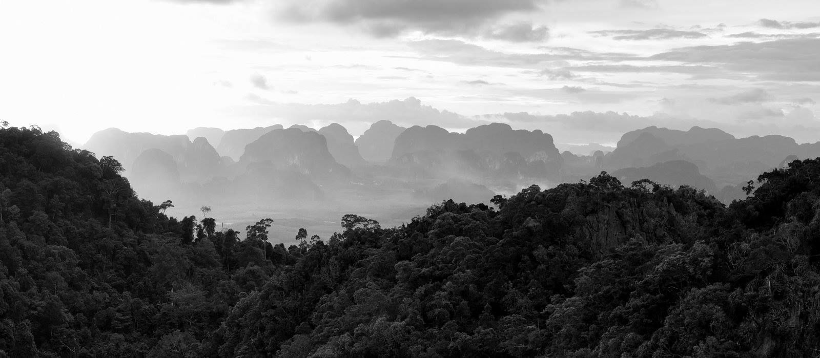 the view from the top of Mountain Buddha Temple in Ao Nang, Thailand