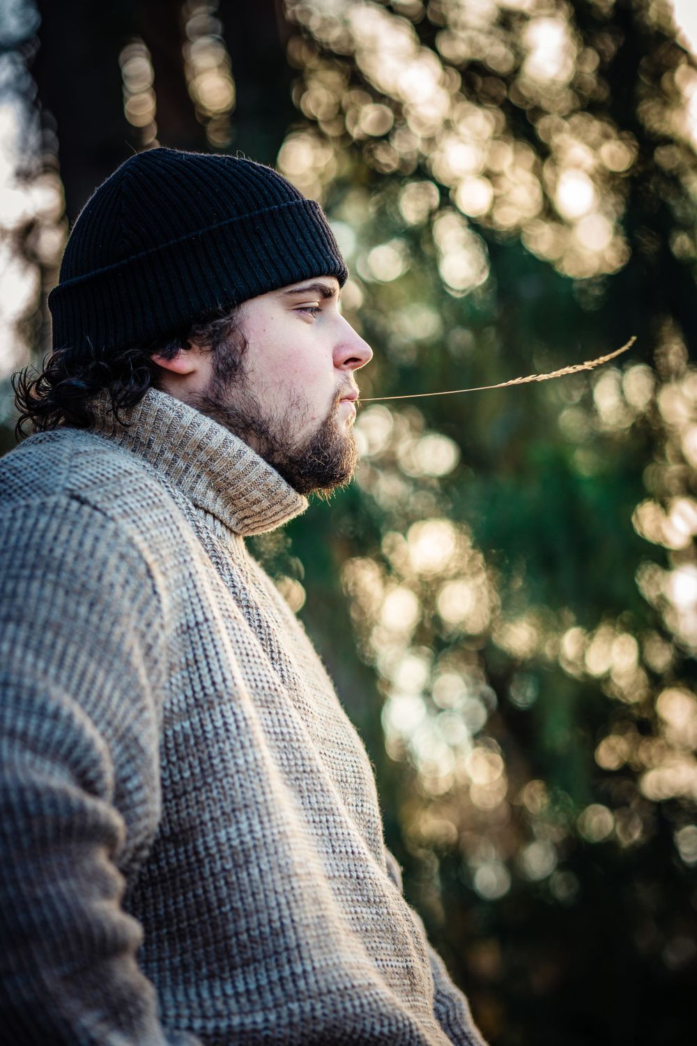 Man with a straw